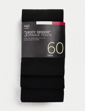 sewa-Underwear-Mark & Spencer 3 Pack 60 Denier Body Sensor Tights