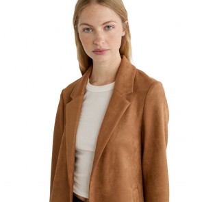 sewa-Perlengkapan Musim Dingin-Stradivarius Long Faux Suede Coat