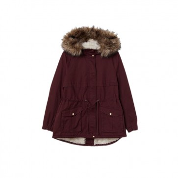 sewa-Perlengkapan Musim Dingin-H&M  Pile-lined Parka Burgundi M