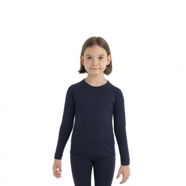 sewa-Perlengkapan Musim Dingin-Icebreaker Kids' Merino 200 Oasis Long Sleeve Crewe Thermal Top
