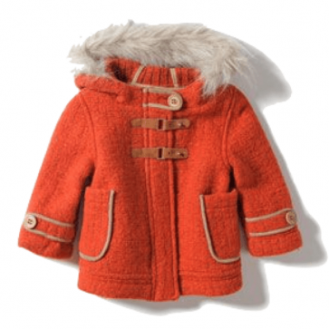sewa-Perlengkapan Musim Dingin-Zara Orange Coat (24-36 month)