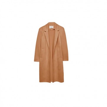 sewa-Perlengkapan Musim Dingin-Stradivarius Long Faux Suede Coat
