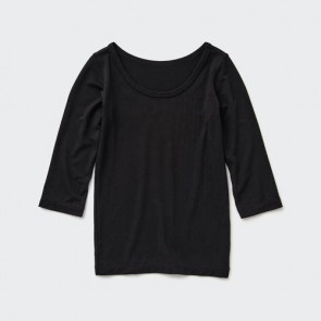sewa-Pakaian & Kostum-Uniqlo Baby Heattech Scoop Neck Long Sleeve T-Shirt