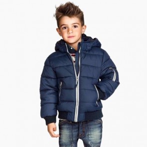 sewa-Perlengkapan Musim Dingin-H&M Orange, Navy & Grey Winter Jacket