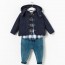 sewa-Perlengkapan Musim Dingin-Zara Boys Quilted Navy Jacket with Hood