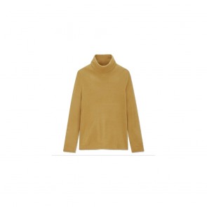 sewa-Perlengkapan Musim Dingin-Uniqlo Heattech Fleece Turtleneck Long Sleeve T-Shirt  Mustard