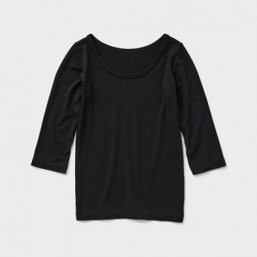 sewa-Pakaian & Kostum-Uniqlo Baby Heattech Scoop Neck Long Sleeve T-Shirt