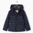 sewa-Perlengkapan Musim Dingin-Zara Boys Quilted Navy Jacket with Hood