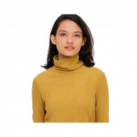 sewa-Perlengkapan Musim Dingin-Uniqlo Heattech Fleece Turtleneck Long Sleeve T-Shirt  Mustard