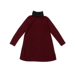 sewa-Pakaian & Kostum-Turtleneck Winter Dress Maroon